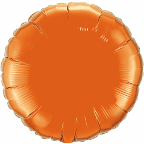 18" Round Orange Qualatex Microfoil (5 ct.)