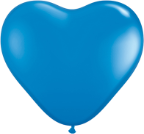 6" Heart  Dark Blue (100 count) Qualatex