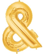 AMPERSAND (&) 40" GOLD MEGALOON (1 PK) POLYBAG