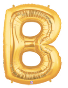 LETTER "B" 40" GOLD MEGALOON (1 PK) POLYBAG