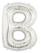 LETTER "B" 40" SILVER MEGALOON (1 PK) POLYBAG