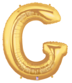 LETTER "G" 40"  GOLD MEGALOON (1 PK) POLYBAG