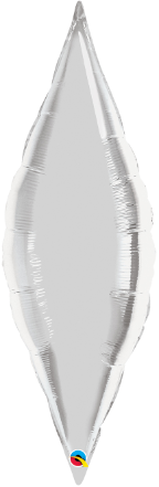 38" Microfoil Taper - Silver - Qualatex (5 ct)