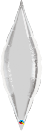 27" Microfoil Taper- Silver-Qualatex  (5 ct.)