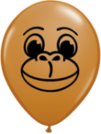5" Round Monkey Face Mocha Brown (100 count.)