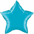 20" Turquoise Star Qualatex  (5ct)