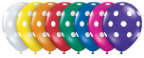 11" Round Big Polka Dot Jewel Ast (50 ct) Qualatex