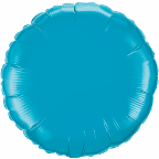 18" Round Turquoise Qualatex Microfoil (5 ct.)
