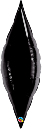 27" Microfoil Taper-Onyx Black-Qualatex  (5 ct.)
