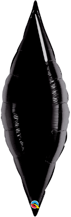 38" Microfoil Taper-Onyx Black - Qualatex (5 ct)