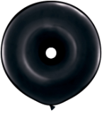 16" Geo Donut - Onyx Black  (25 count)