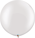 30" Round Pearl White (2 count) Qualatex 