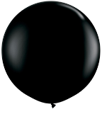 3' Round Onyx Black (2 count) Qualatex 