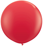 3' Round Red (2 count) Qualatex 
