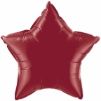 20" Burgandy Star Qualatex  (5ct)