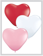 6" Heart Sweetheart Assortment (100ct) Qualatex