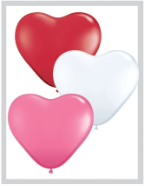 6" Heart Love Assortment (100ct) Qualatex