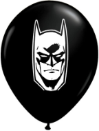 5" Round Batman Face -  Black (100 count)