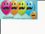 5" Round Smile Face Mustache Ast. (100 count)