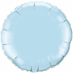 18"  Round Pearl Light Blue Qualatex Microfoil (5 ct.)