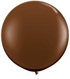 3' Round Chocolate Brown (2 count) Qualatex