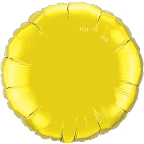 18" Round Citrine Yellow Qualatex Microfoil (5 ct.)