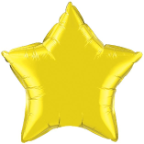 20" Citrine Yellow Star Qualatex (5 ct)