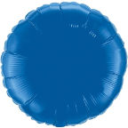 18" Round Dark Blue Qualatex Microfoil (5 ct.)