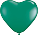 6" Heart Emerald Green (100 count) Qualatex