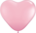 6" Heart Pink (100 count) Qualatex