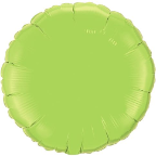 18" Round Lime Green Qualatex Microfoil (5 ct.)