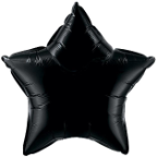20" Onyx Black Star Qualatex (5ct)