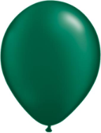 5" Round Pearl Forest Green (100 count) Qualatex