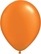 5" Round Pearl Mandarin Orange (100 count) Qualatex