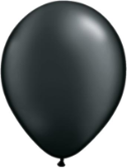 5" Round Pearl Onyx Black (100 count) Qualatex