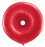 16" Geo Donut - Ruby Red (25ct) Qualatex