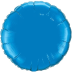 18"  Round Sapphire Blue Qualatex Microfoil (5 ct.)