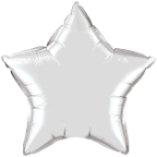 20" Silver Star Qualatex (5ct)