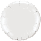 18" Round White Qualatex Microfoil (5 ct.)