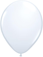 5" Round White (100 count) Qualatex