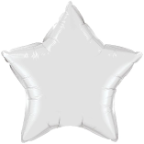 20" White Star Qualatex (5ct)