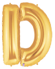 LETTER "D" 40"  GOLD MEGALOON (1 PK) POLYBAG (SKU: 15904GB)