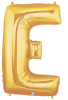 LETTER "E" 40"  GOLD MEGALOON (1 PK) POLYBAG (SKU: 15905GB)