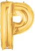 LETTER "P" 40"  GOLD MEGALOON (1 PK) POLYBAG (SKU: 15916GB)