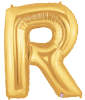 LETTER "R" 40"  GOLD MEGALOON (1 PK) POLYBAG (SKU: 15918GB)