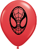 5" Round Spiderman Face Red (100 count) (SKU: 21842)