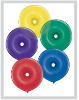 16" Geo Donut Radiant Jewel Assortment (50ct) Qualatex (SKU: 48883)