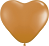 6" Heart Mocha Brown (100 count) Qualatex (SKU: 62589)