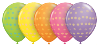 11" Polka Dot Assortment with Yellow, Orange, Rose, Spring Lilac, & Lime Green in 50 count bag (SKU: 37077)