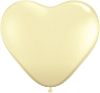 6" Heart Ivory Silk (100 count) Qualatex (SKU: 48586)